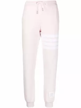 Thom Browne спортивные брюки с полосками 4-Bar, розовый