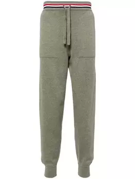 Thom Browne спортивные штаны с полосой RWB, зеленый
