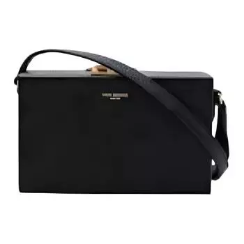 THOM BROWNE Сумка через плечо из натуральной кожи, стандартная женская, черного цвета