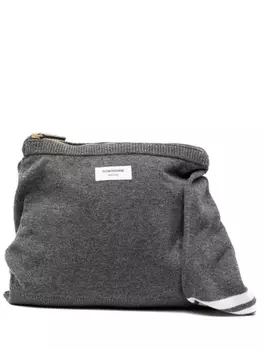 Thom Browne сумка-мессенджер на молнии, серый