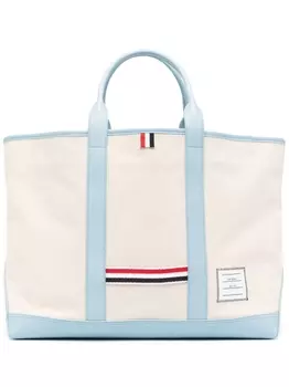 Thom Browne сумка-тоут среднего размера с полосками RWB, нейтральный цвет