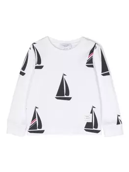 Thom Browne свитер с графичным принтом, белый