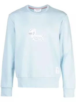 Thom Browne толстовка с вышивкой, синий