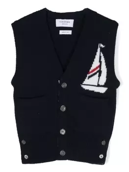 Thom Browne топ на пуговицах, синий