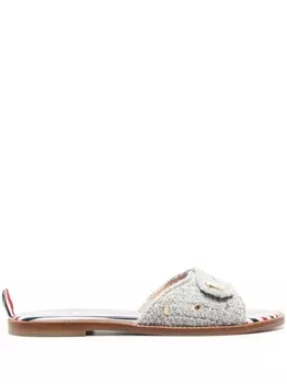 Thom Browne твидовые сандалии, серый