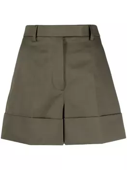 Thom Browne твиловые шорты строгого кроя, зеленый