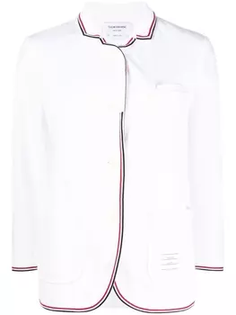 Thom Browne твиловый пиджак, белый