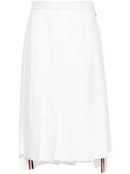 Thom Browne юбка миди А-силуэта, белый