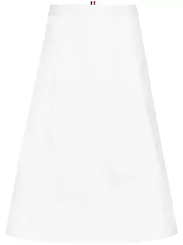 Thom Browne юбка миди А-силуэта, белый