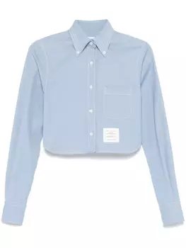 Thom Browne укороченная джинсовая рубашка, синий