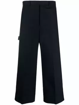 Thom Browne укороченные брюки прямого кроя, синий