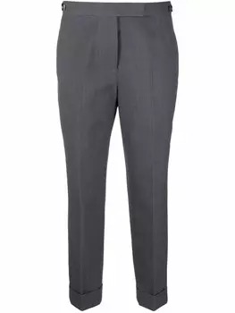 Thom Browne укороченные брюки с завышенной талией, серый