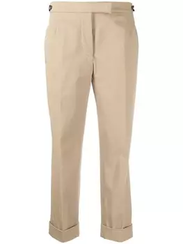 Thom Browne укороченные брюки строгого кроя, коричневый