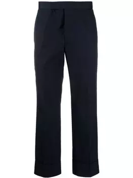 Thom Browne укороченные брюки строгого кроя, синий