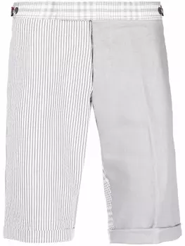 Thom Browne узкие шорты с завышенной талией, серый