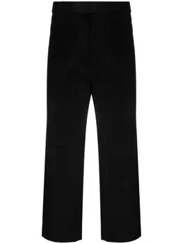 Thom Browne вельветовые брюки с полосками RWB, черный