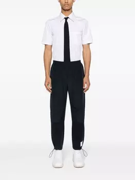 Thom Browne зауженные брюки из рипстопа, синий