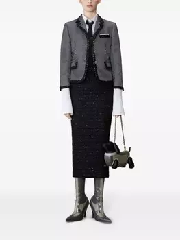 Thom Browne жакет с вышивкой, черный