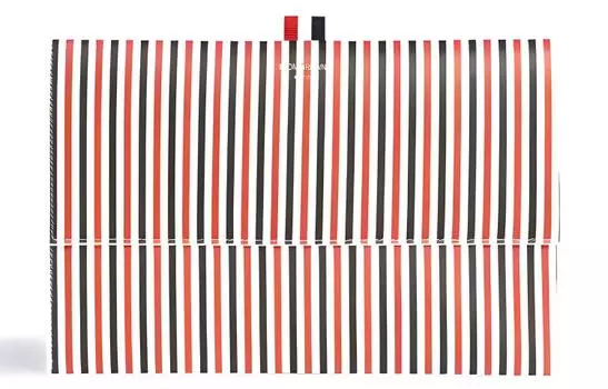 THOM BROWNE Женская сумка-клатч из овчины, цвет черный, белый, красный, многоцветный