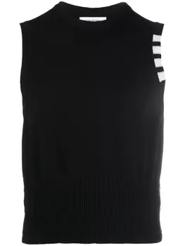 Thom Browne жилет с полосками, черный