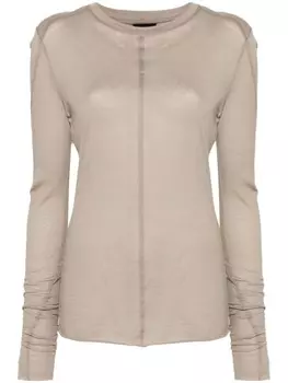 Thom Krom футболка с отделкой швами, зеленый