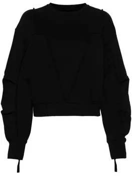 Thom Krom толстовка с декоративными швами, черный