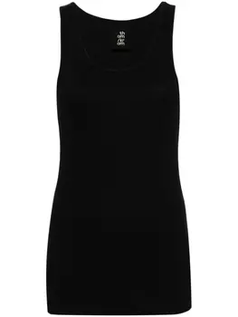 Thom Krom топ в рубчик с U-образным вырезом, черный