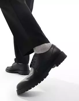 THOMAS CRICK BOWER кожаные туфли дерби классического стиля черного цвета