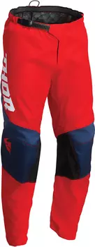 Thor Sector Chevron Мотокросс Брюки, красный/темно-синий