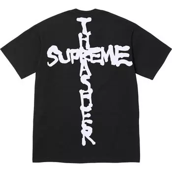 Thrasher Cross Футболка Supreme, белый