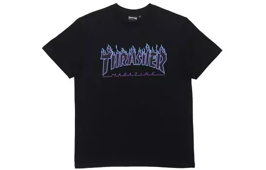Thrasher Футболка унисекс черная, японская версия