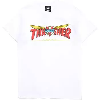 Thrasher Футболка унисекс, версия для США, белая