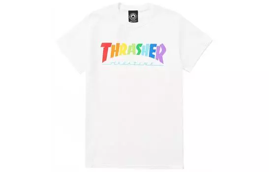 Thrasher Футболка унисекс, версия для США, белая