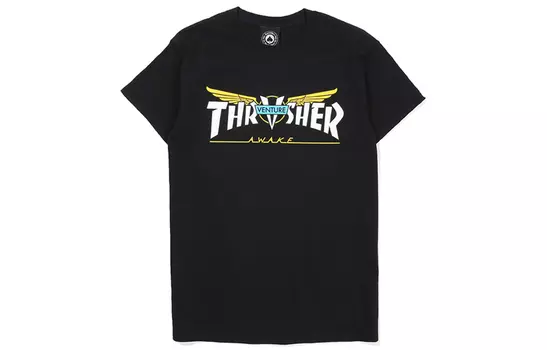 Thrasher Футболка унисекс, версия для США, черная