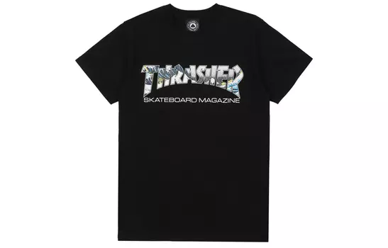 Thrasher Футболка унисекс, версия для США, черная