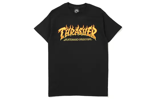 Thrasher Футболка унисекс, версия для США, черная