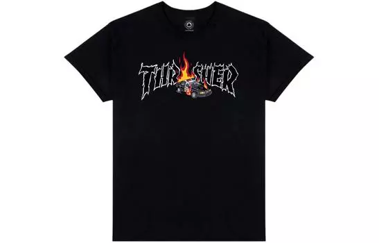 Thrasher Обычная футболка унисекс черная