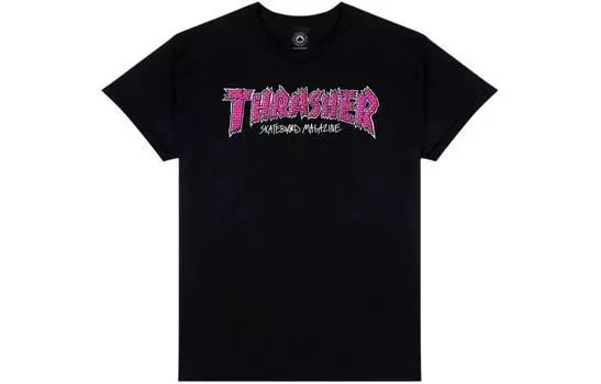 Thrasher Обычная футболка унисекс черная