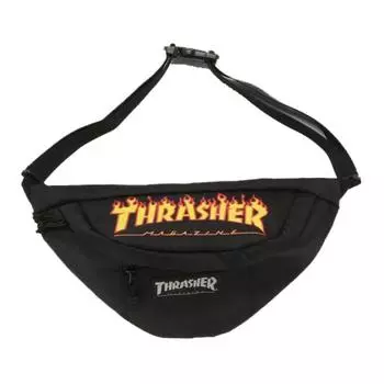 Thrasher Сумка-слинг из полиэстера на одно плечо через плечо, унисекс, черная