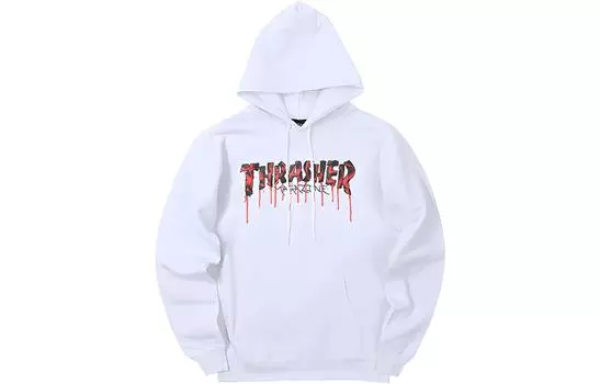 Thrasher Свитшот унисекс серо-белые