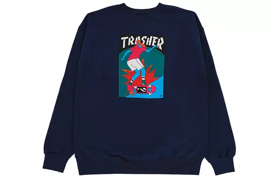 Thrasher Свитшот унисекс темно-синяя