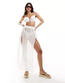 Threadbare – белая пляжная юбка макси