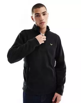 Threadbare – Черная флисовая толстовка с полумолнией