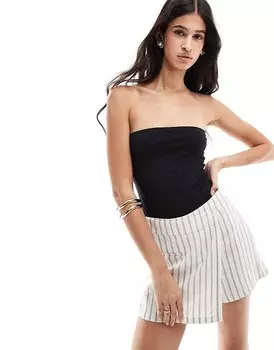 Threadbare – Черное вишневое боди с вырезом-бандо