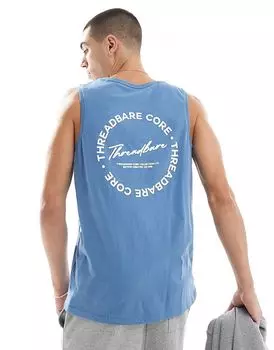 Threadbare – Майка синего цвета с логотипом