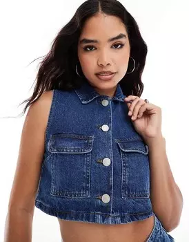 Threadbare – синий укороченный джинсовый топ