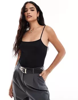 Threadbare – Суперэластичное боди на бретелях черного цвета