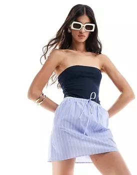 Threadbare – Темно-синее вишневое боди с вырезом-бандо