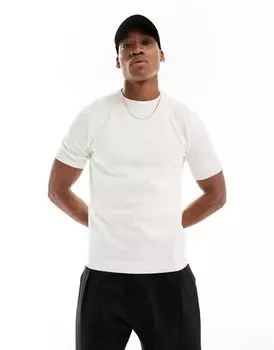 Threadbare – трикотажная футболка с вафельной фактурой цвета экрю