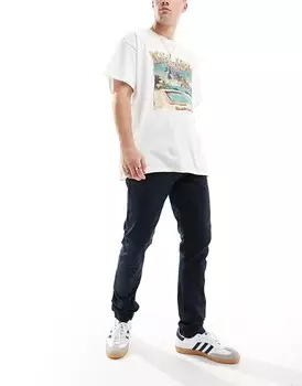 Threadbare – узкие брюки-чиносы темно-синего цвета